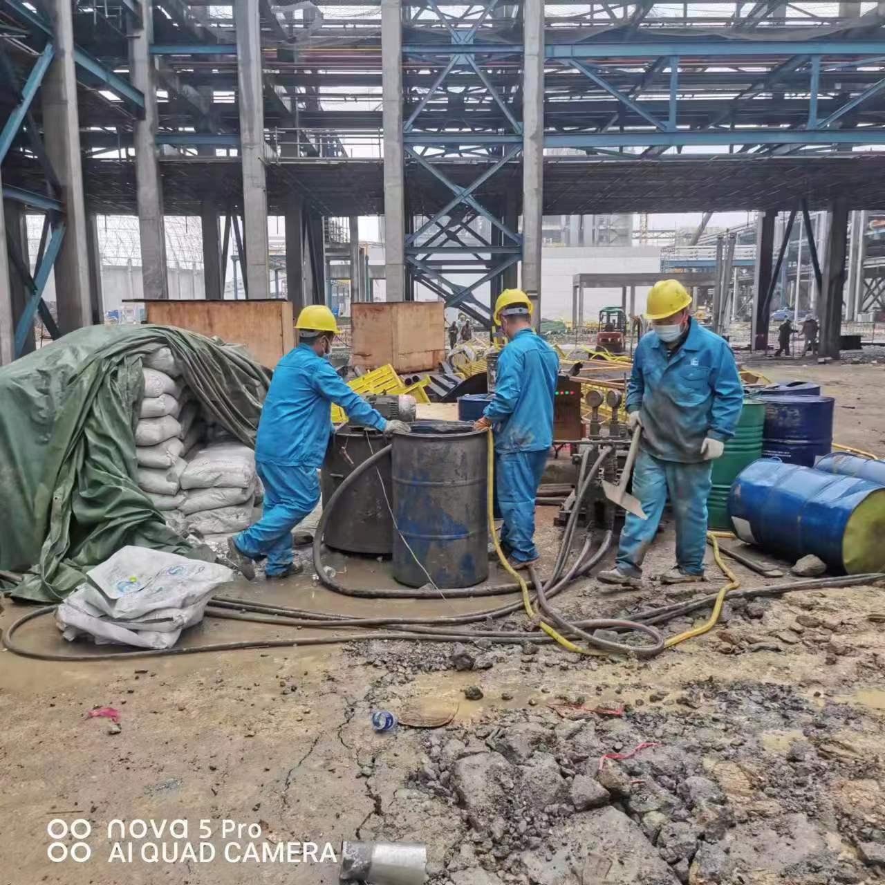 双城设备基础下沉沉降注浆加固施工